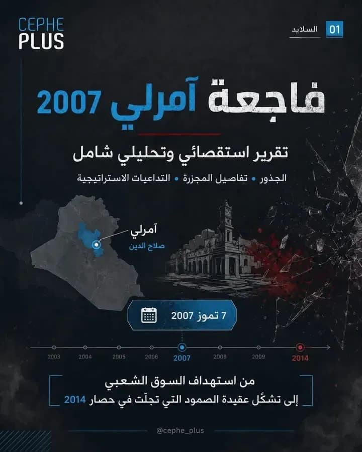 فاجعة آمرلي 2007 لم تكن حادثة عابرة في ذاكرة العراق، بل جرحاً مفتوحاً كشف هشاشة الأمن، واستهداف المدن ذات الخصوصية القومية والمذهبية في…